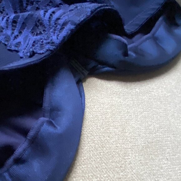 Glamorise Wonderwire Front Closure T-Back Bra Blue 38D NEW - Picture 8 of 13